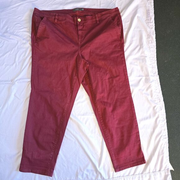 NWOT - Torrid Feel the Fit skinny women's jeans - size 22 Maroon - Plus Size - Picture 1 of 7